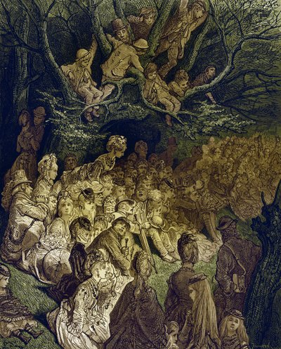 The River Bank - Under the Trees by Gustave Dore